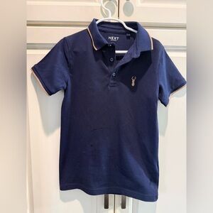 NEXT Boys' Navy Polo Shirt with Contrast Trim